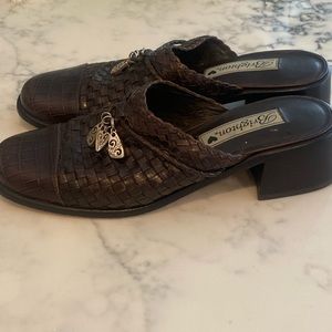 Brighton "Franki" Embossed Croc Mules- 7 1/2 N